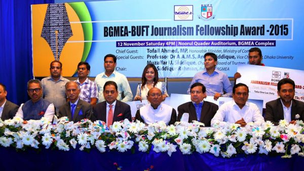 6 journalists awarded BGMEA-BUFT Journalism Fellowship
