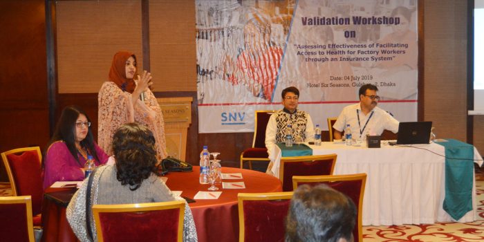 SNV’s validation workshop on Health Insurance Program held in Dhaka