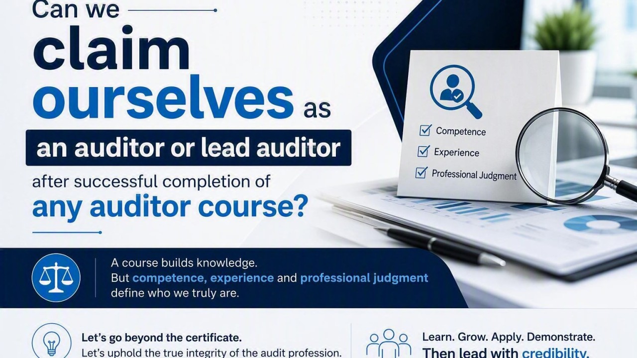 From Lead Auditor Training to Lead Auditor Recognition: Can We Claim to Be an Auditor or Lead Auditor After Successfully Completing an Auditor Course?