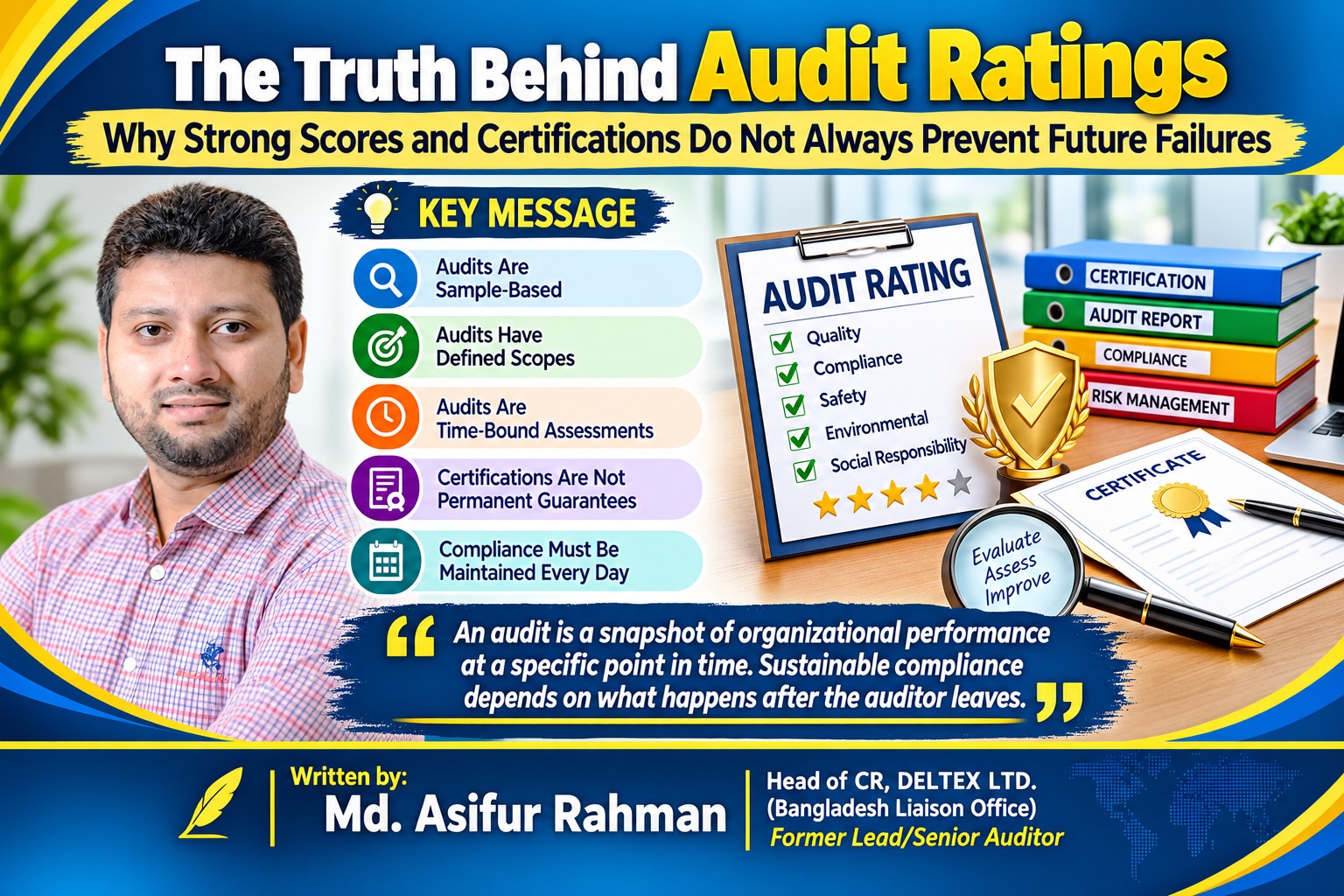 The Truth Behind Audit Ratings: Why Strong Scores and Certifications Do Not Always Prevent Future Failures